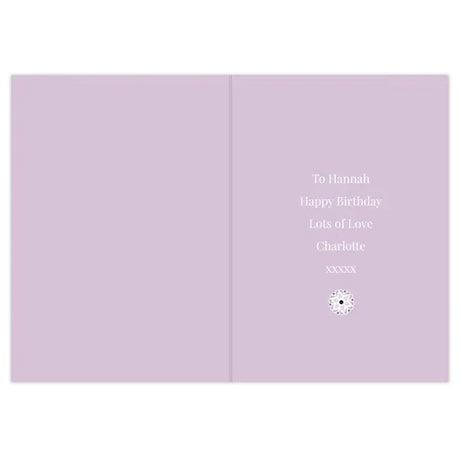 Personalised Lilac Lace Birthday Card: 4 - Greeting Cards By Gift Moments