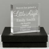 Personalised Little Angel Crystal Token: 1 - Crystal Tokens By Gift Moments