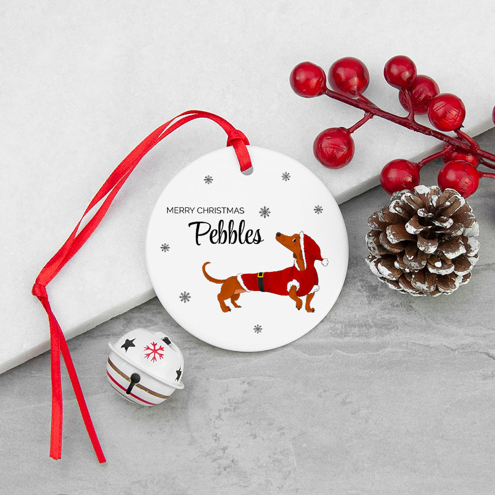 Personalised Little Dog Christmas Ornament: 1 - Christmas Decorations By Gift Moments