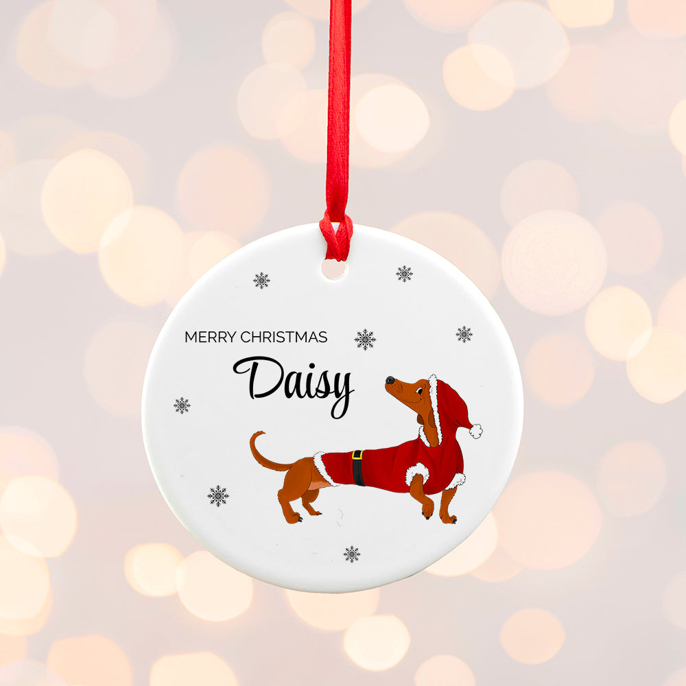 Personalised Little Dog Christmas Ornament: 3 - Christmas Decorations By Gift Moments