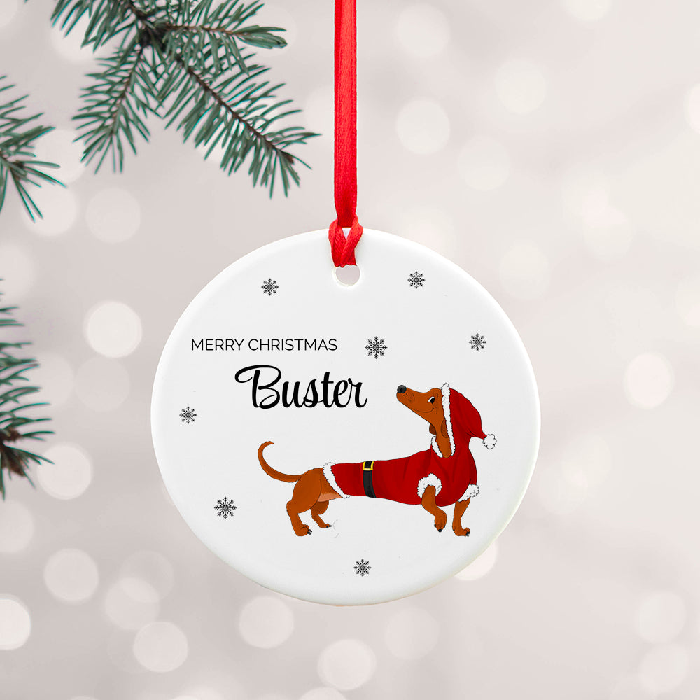 Personalised Little Dog Christmas Ornament: 2 - Christmas Decorations By Gift Moments