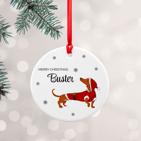 Personalised Dog Christmas Ornament: 2 - Christmas Decorations By Gift Moments