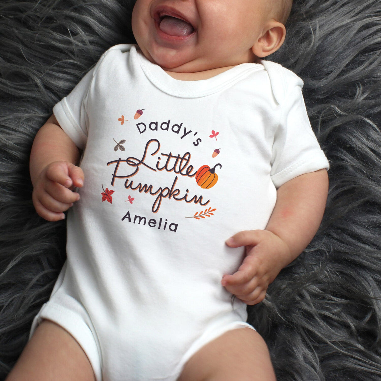 Personalised Little Pumpkin Baby Vest: 1 - Baby Clothing By Gift Moments