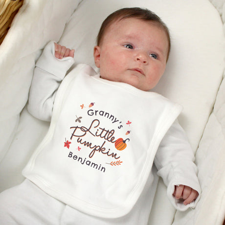 Personalised Little Pumpkin Bib: 3 - Baby Clothing By Gift Moments