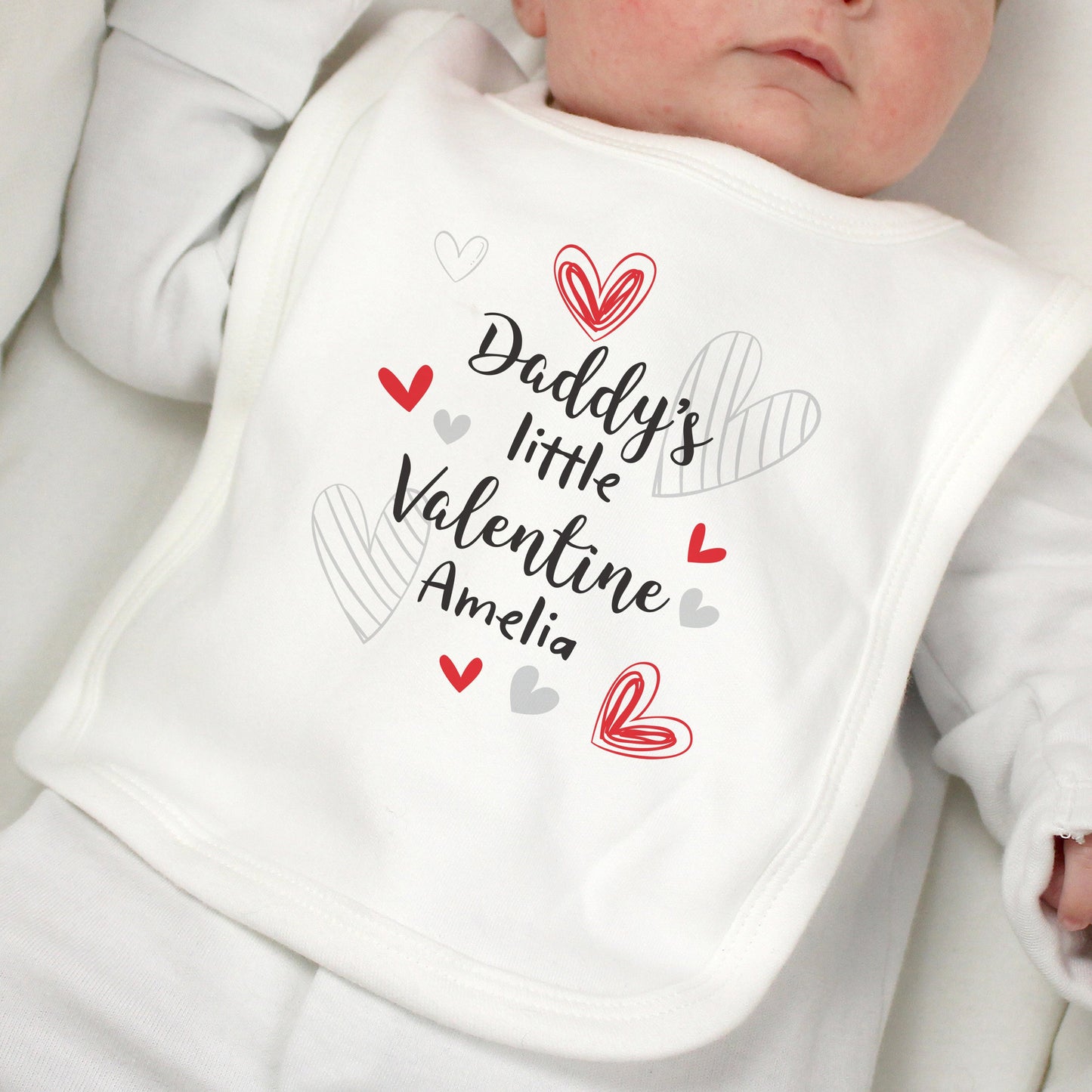 Personalised Little Valentine Baby Bib: 4 - Baby Clothing By Gift Moments