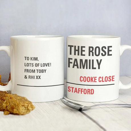 Personalised London Street Sign Mug: 1 - Mugs By Gift Moments