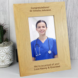 Personalised Long Message 6x4 Oak Finish Photo Frame: 1 - Photo Frames By Gift Moments