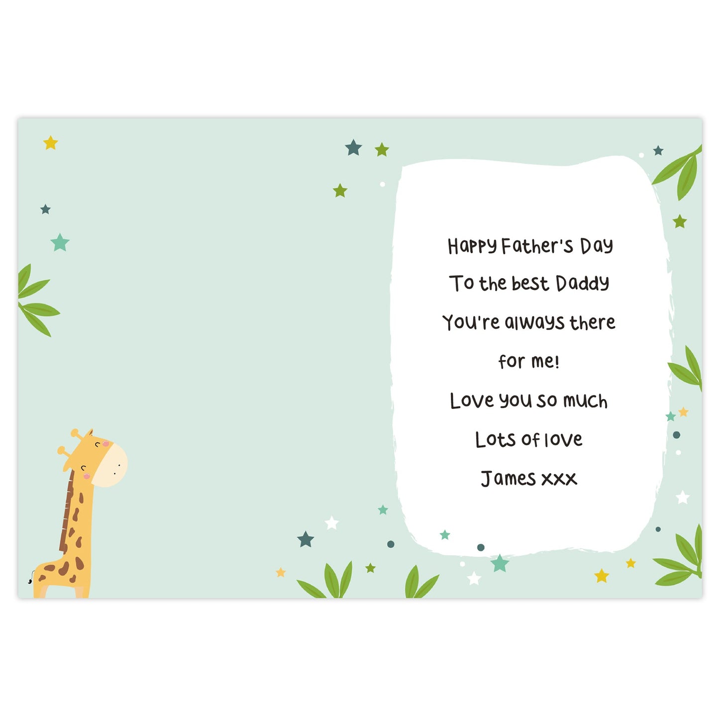 Personalised Look Up To You Giraffe Card: 2 - Greeting Cards By Gift Moments