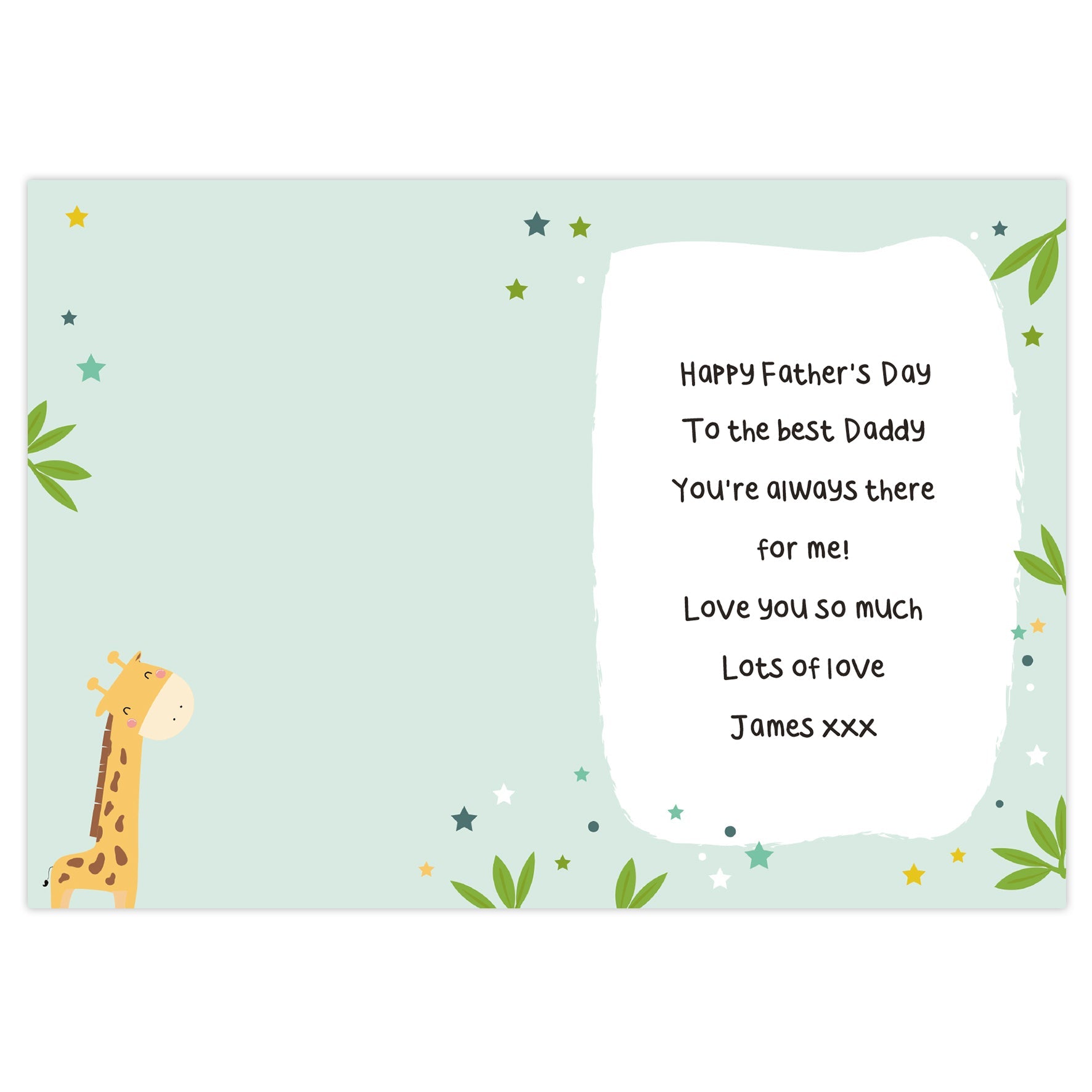 Personalised Look Up To You Giraffe Card: 2 - Greeting Cards By Gift Moments