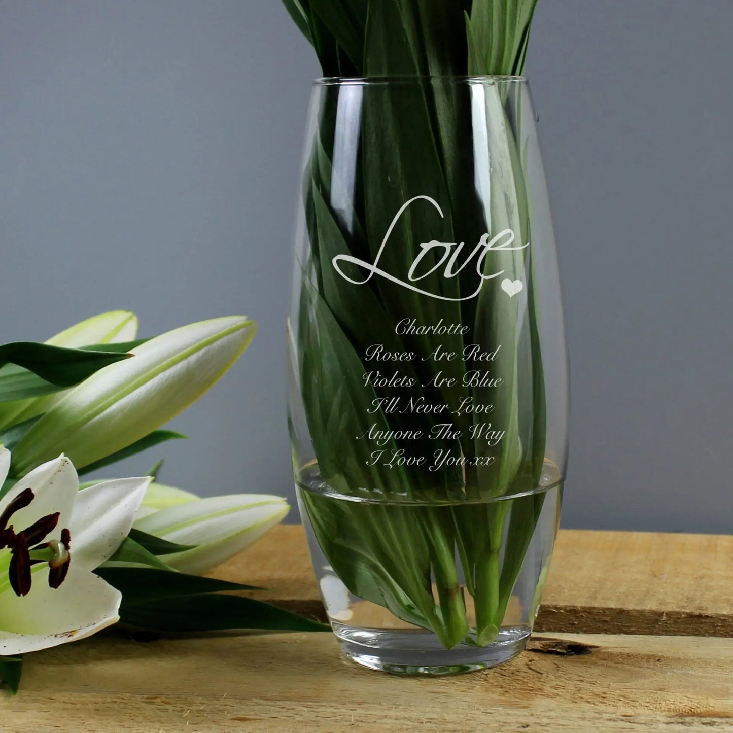 Personalised Love Bullet Vase: 1 - Vases By Gift Moments