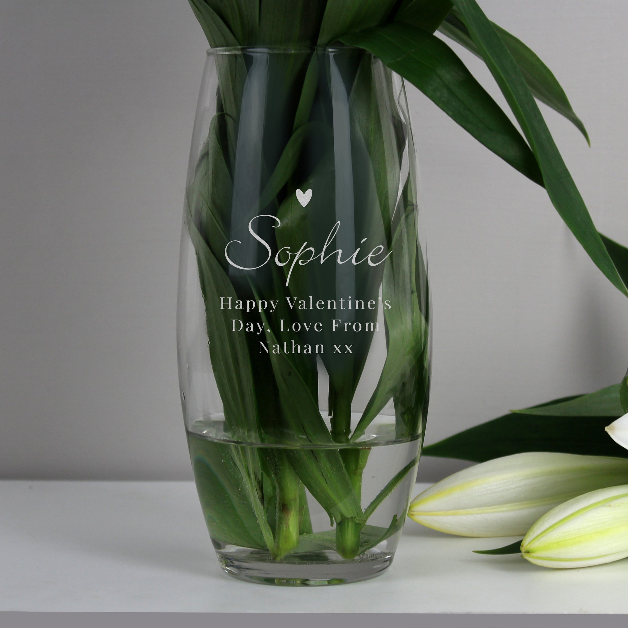 Personalised Love Heart Bullet Vase: 3 - Vases By Gift Moments