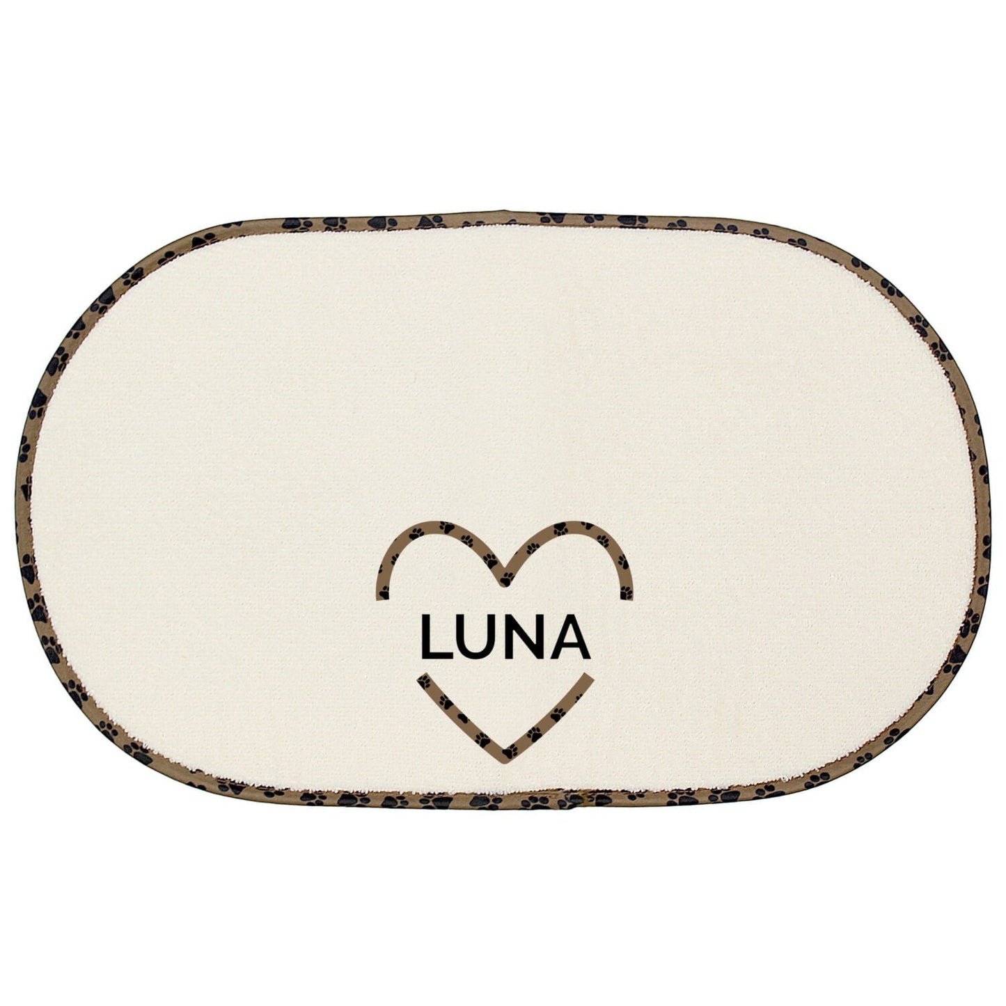Personalised Love Heart Microfibre Pet Bowl Mat: 4 - Pet Products By Gift Moments
