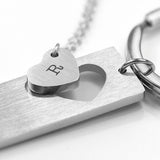 Personalised Heart Necklace and Keyring Set: 4 - Necklaces By Gift Moments
