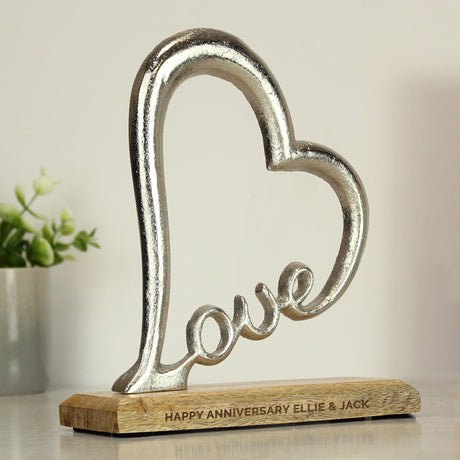 Personalised Love Heart Ornament: 2 - Ornaments By Gift Moments