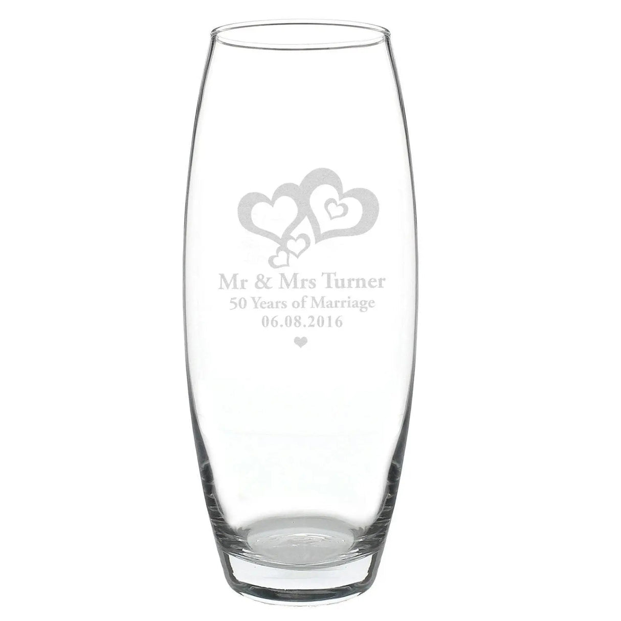 Personalised Love Hearts Bullet Vase: 4 - Vases By Gift Moments