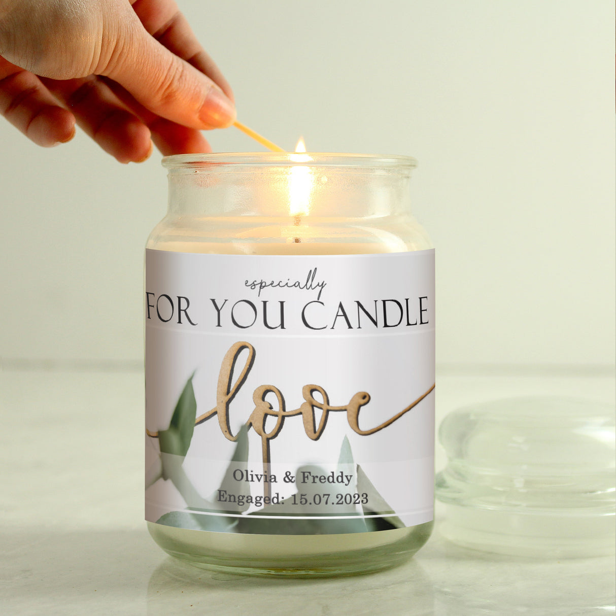 Personalised Love Large Scented Jar Candle: 2 - Candles By Gift Moments