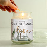 Personalised Love Large Scented Jar Candle: 2 - Candles By Gift Moments