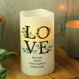Personalised LOVE LED Candle: 2 - LED Lighting By Gift Moments