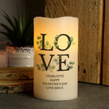 Personalised LOVE LED Candle: 3 - LED Lighting By Gift Moments