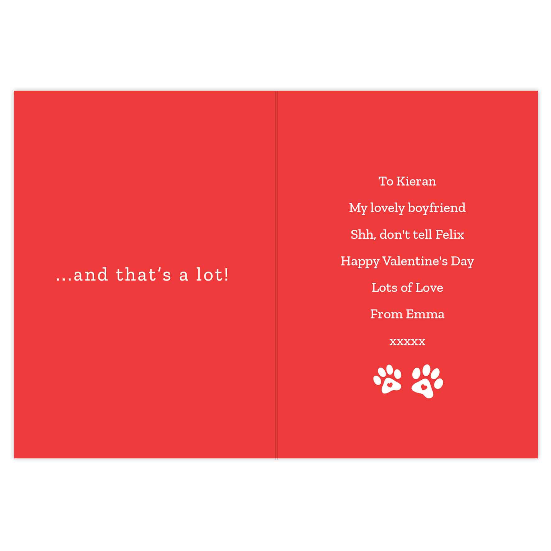 Personalised I love You More than the Cat Card: 3 - Greeting Cards By Gift Moments