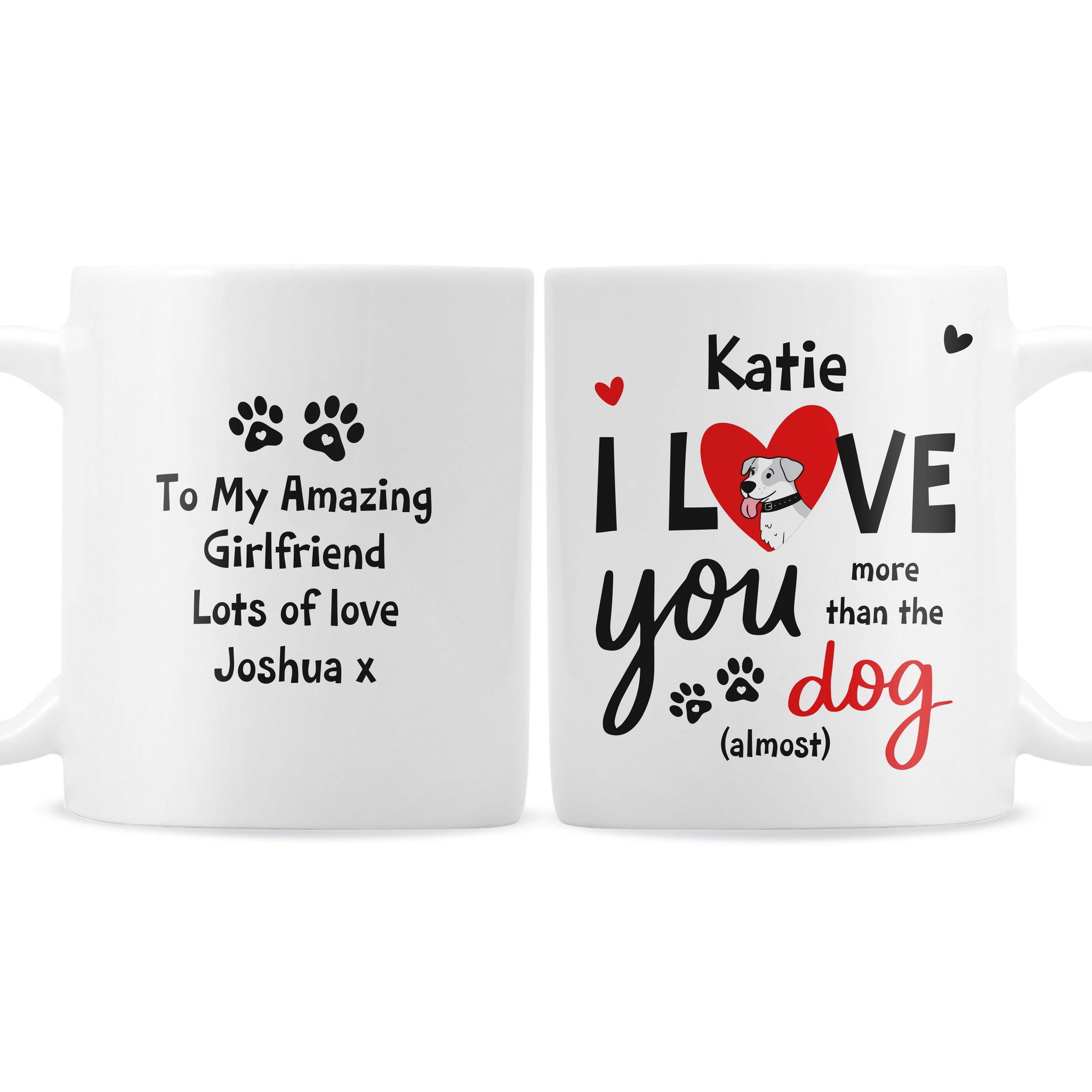 Personalised I Love You More Than The Dog Mug: 5 - Mugs By Gift Moments