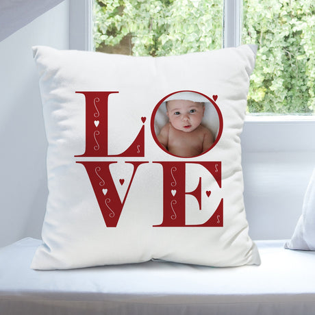 Personalised LOVE Photo Upload Cushion: 2 - Cushions By Gift Moments