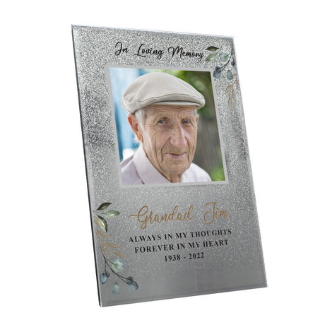 Personalised In Loving Memory 4x4 Glitter Frame: 5 Photo Frames By Gift Moments