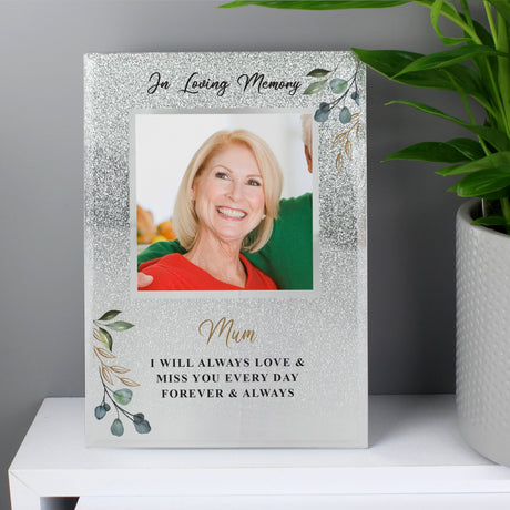Personalised In Loving Memory 4x4 Glitter Frame: 1 Photo Frames By Gift Moments