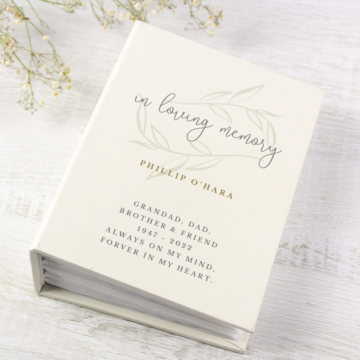 Personalised In Loving Memory 6x4 Photo Album with Sleeves: 3 Photo Albums By Gift Moments