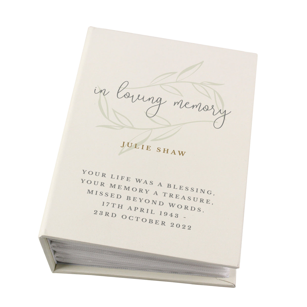Personalised In Loving Memory 6x4 Photo Album with Sleeves: 6 Photo Albums By Gift Moments