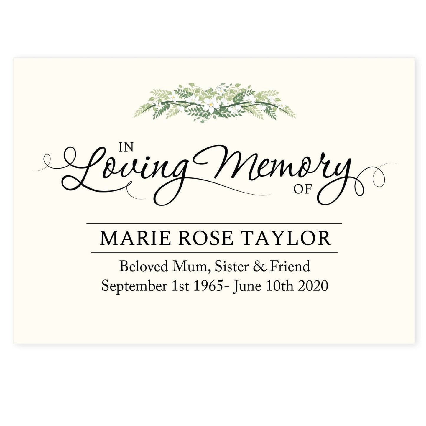 Personalised In Loving Memory Card: 3 - Greeting Cards By Gift Moments