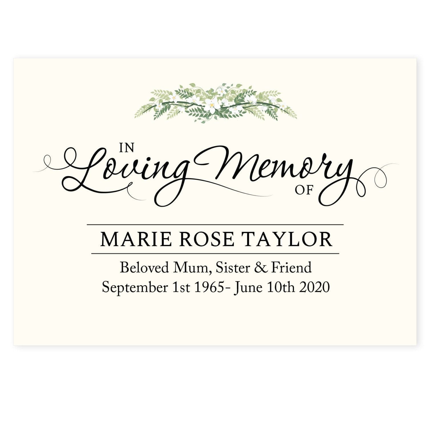 Personalised In Loving Memory Card: 3 - Greeting Cards By Gift Moments