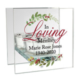 Personalised In Loving Memory Christmas Mirrored Glass Tea Light Candle Holder: 3 - Candle Holders By Gift Moments