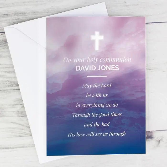 Personalised In Loving Memory Cross Card: 1 - Greeting Cards By Gift Moments