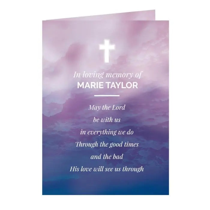 Personalised In Loving Memory Cross Card: 5 - Greeting Cards By Gift Moments