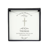 Personalised In Loving Memory Cross Sentiment Necklace and Box: 5 - Necklaces By Gift Moments