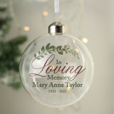 Personalised In Loving Memory Glass Bauble - Shop Christmas Baubles At Gift Moments - 1