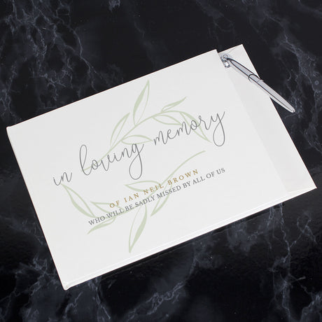 Personalised In Loving Memory Guest Book: 3 - Guest Books By Gift Moments