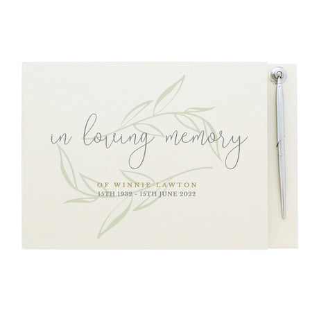 Personalised In Loving Memory Guest Book: 4 - Guest Books By Gift Moments