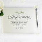 Personalised In Loving Memory Hardback Guest Book & Pen - Shop Guest Books At Gift Moments - 1