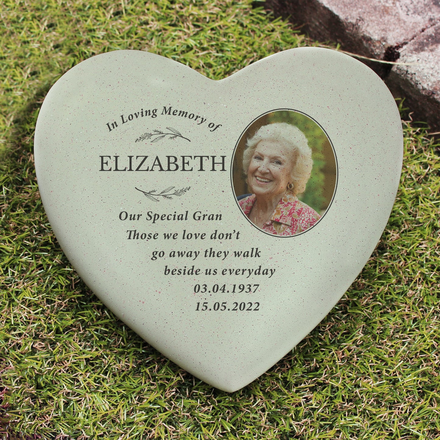 Personalised In Loving Memory Photo Upload Memorial Resin Heart: 4 - Memorials By Gift Moments