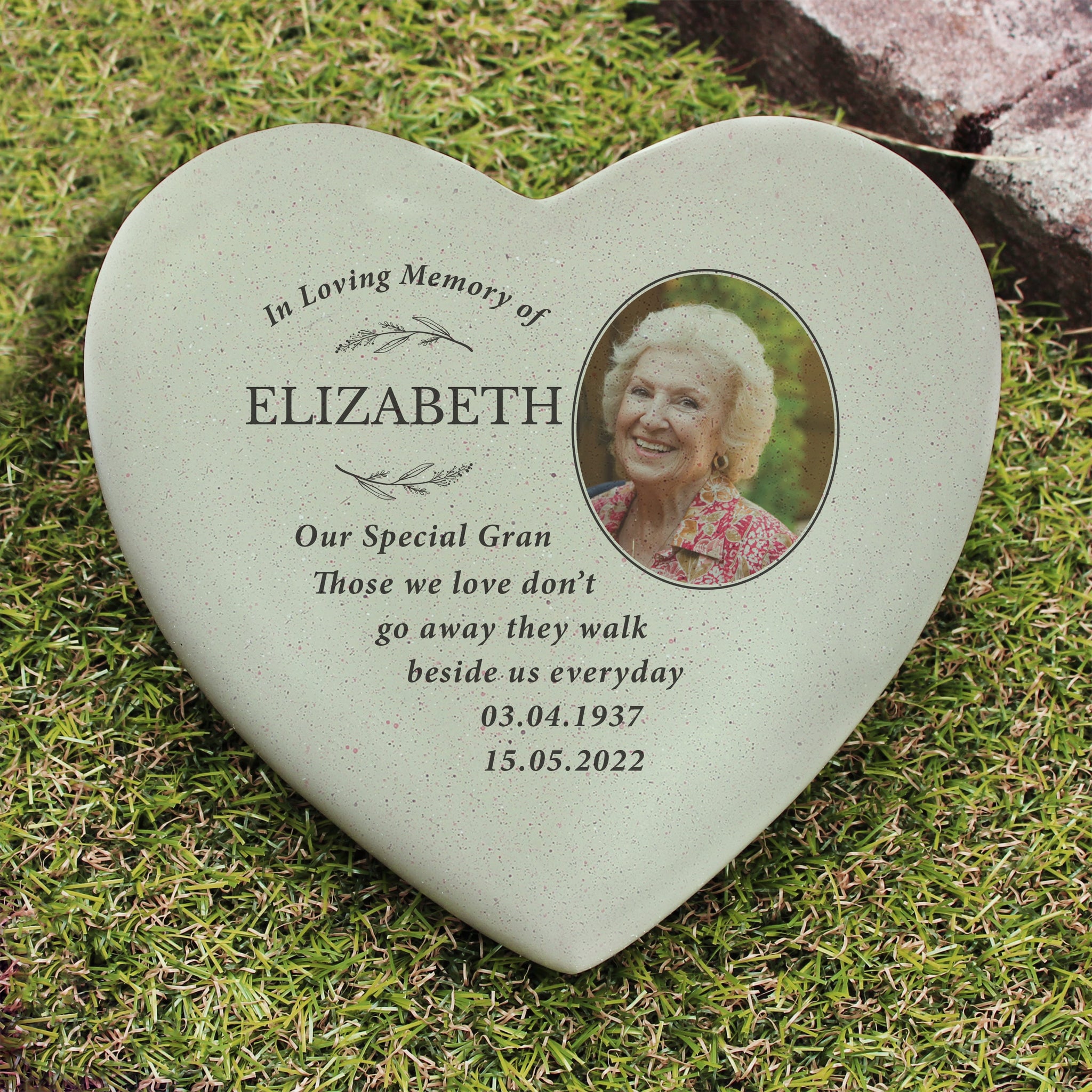 Personalised In Loving Memory Photo Upload Memorial Resin Heart: 4 - Memorials By Gift Moments