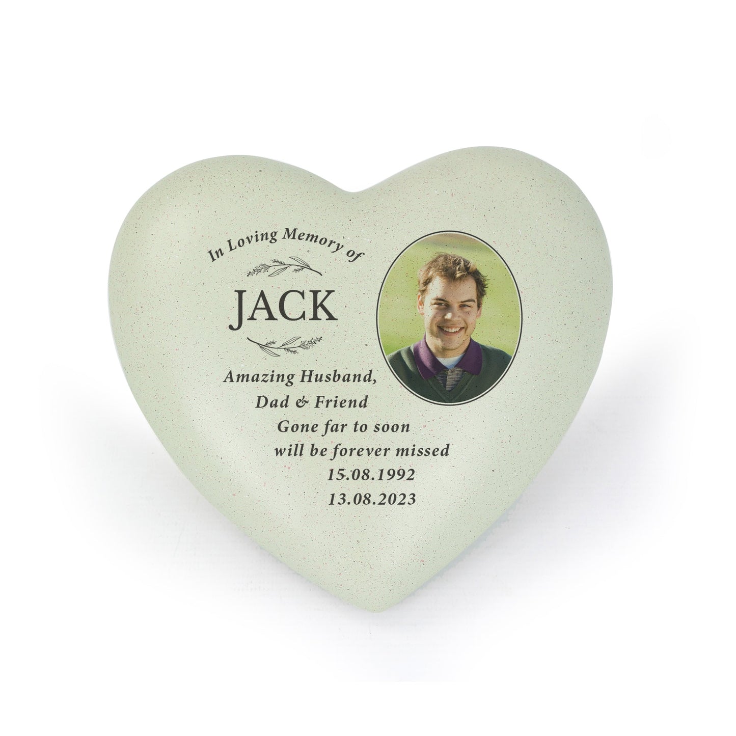 Personalised In Loving Memory Photo Upload Memorial Resin Heart: 5 - Memorials By Gift Moments