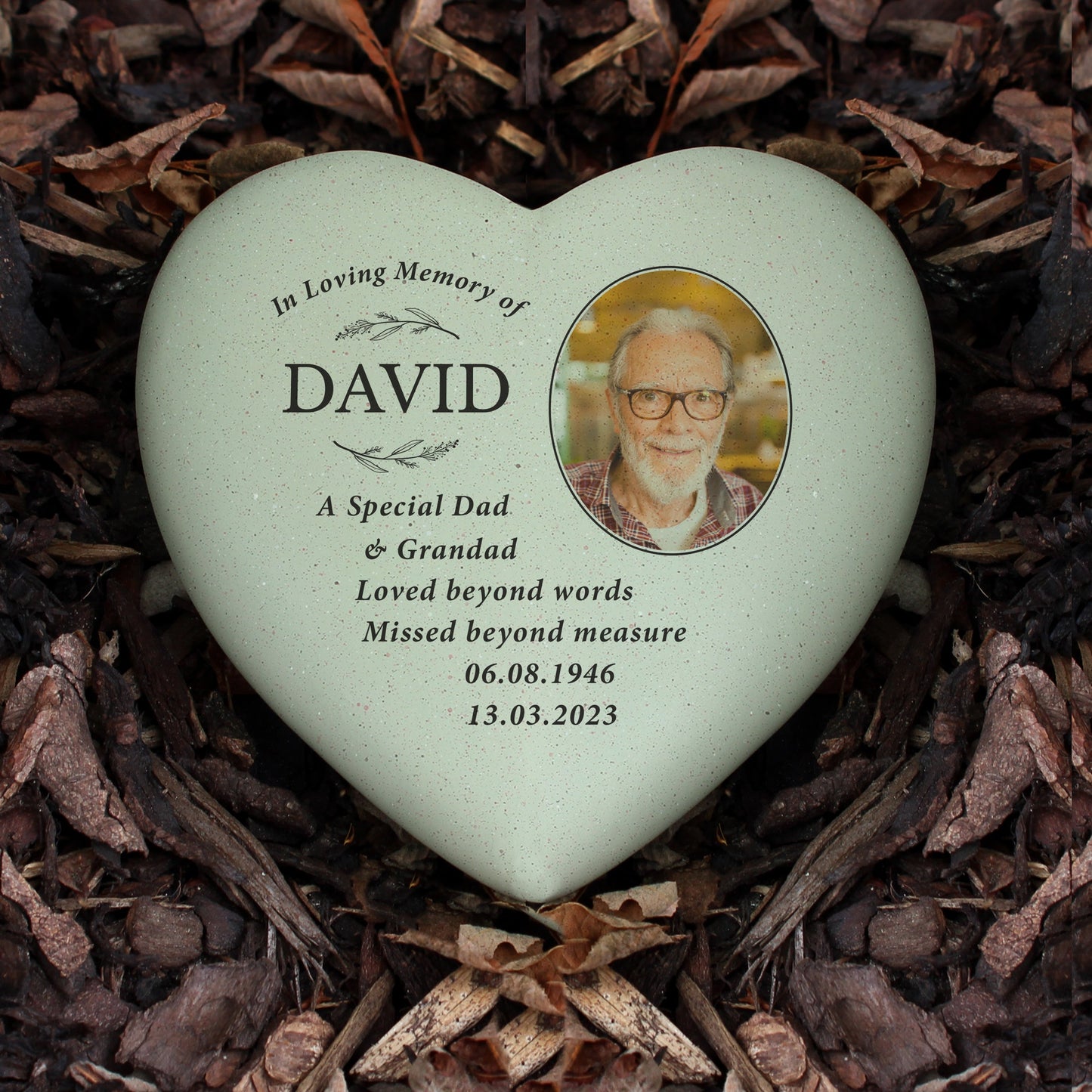 Personalised In Loving Memory Photo Upload Memorial Resin Heart: 2 - Memorials By Gift Moments