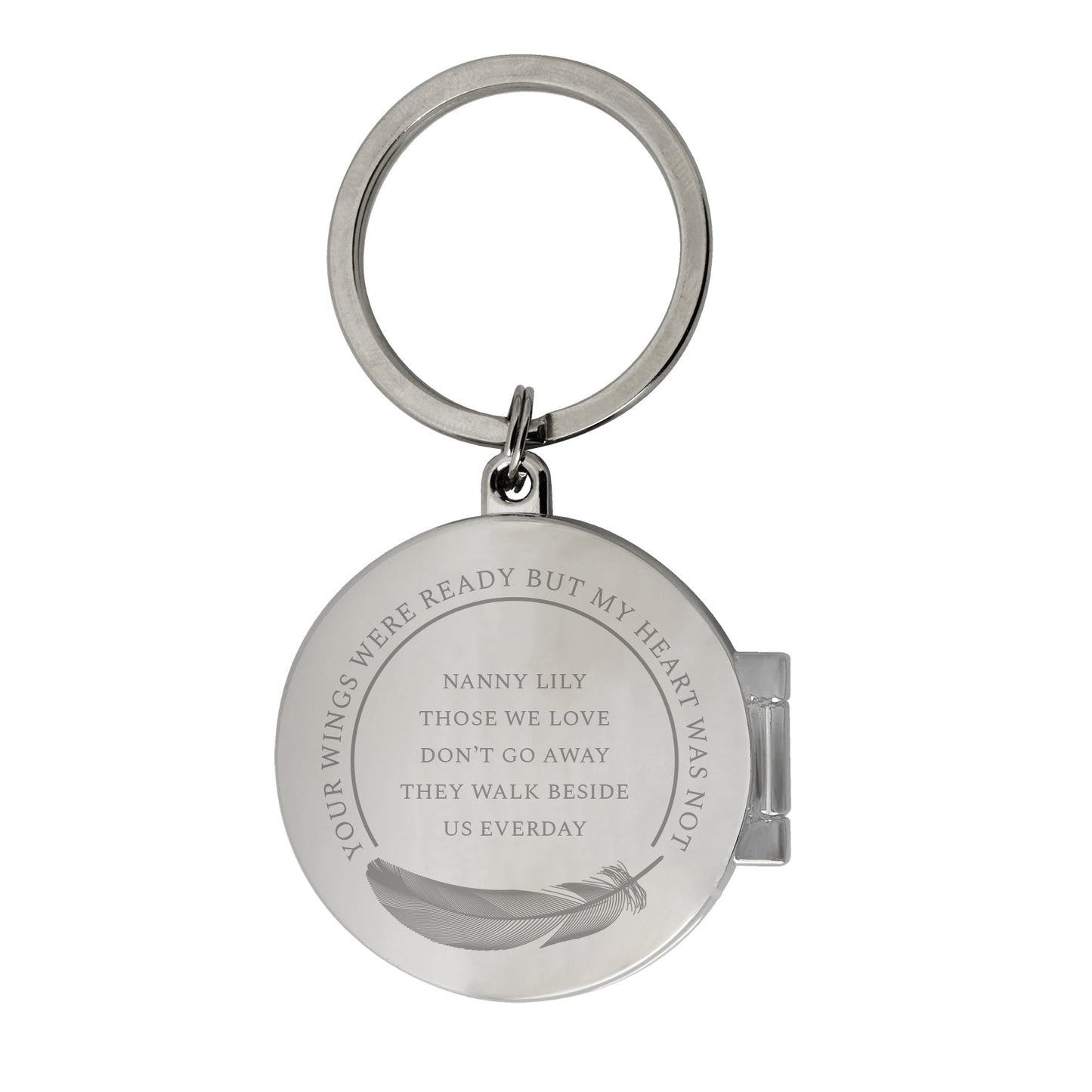 Personalised In Loving Memory Round Photo Keyring: 5 - Keyrings By Gift Moments