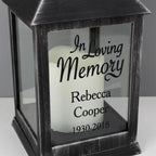 Personalised In Loving Memory Rustic Black Lantern - Shop LED Lighting At Gift Moments - 2