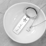 Personalised Lucky Star Necklace and Keyring Set: 3 - Necklaces By Gift Moments