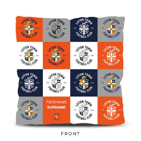 Personalised Luton Town FC Chequered 18’’ Cushion: 1 - Cushions By Luton Town