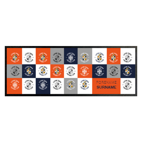 Personalised Luton Town FC Chequered Bar Runner: 1 - Barware By Luton Town