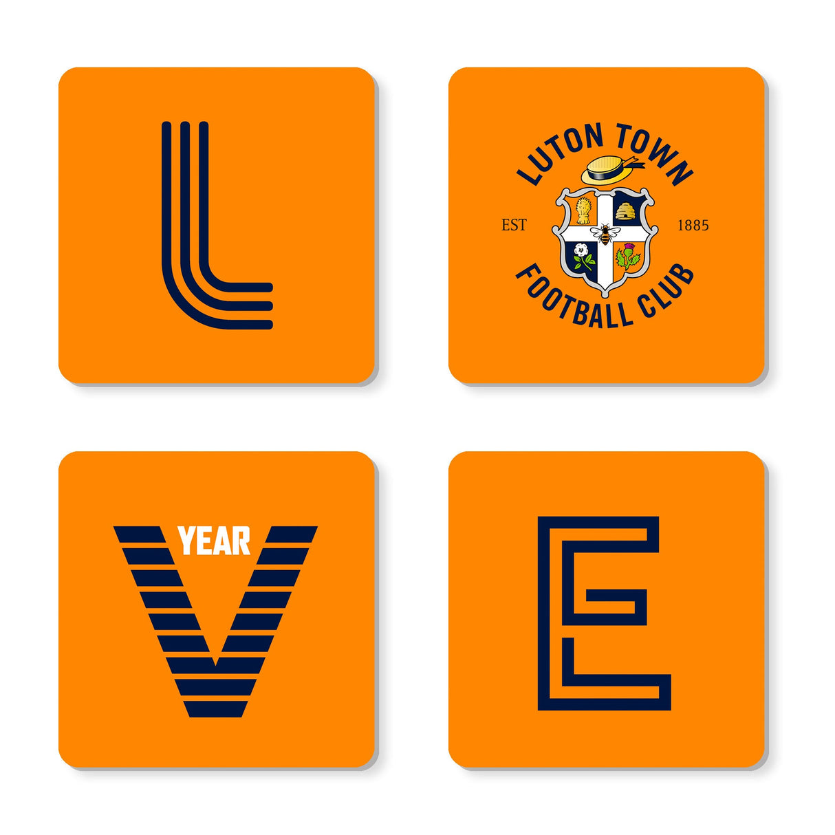 Personalised Luton Town FC Love Coasters: 1 - Coasters By Luton Town